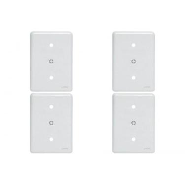 Imagem de Kit C/4 - Placa Perlex Branca 4X2 (Cega+Furo) 23Pl0/6