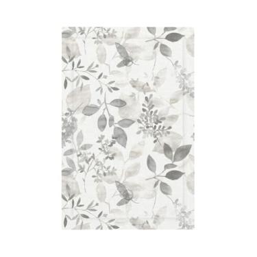 Imagem de Branco Cinza Boho Breezy Eucalipto Folha de Oliveira Decorativa 1 Gang Sem Dispositivo Receptáculo Placa de Parede de Videira Sálvia Folhas Cinza Floral Interruptor de Luz Elétrica Capa para