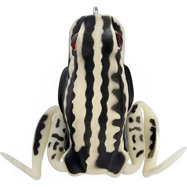 Imagem de Lunkerhunt Isca de pesca de sapo para pesca de robalo | Popping Frog 14 g | Isca de pesca com anzóis sem ervas daninhas, corpo oco (casca)