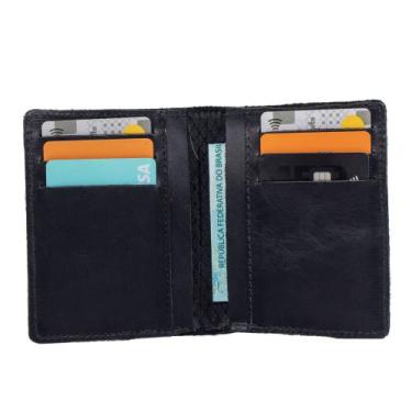 Imagem de  Carteira Porta Documentos Slim Rg Cartões Notas Cnh em Couro  - Pampa