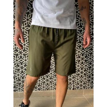 Imagem de Shorts Bermuda Tactel Masculina Cargo KYU, Verde militar, GG