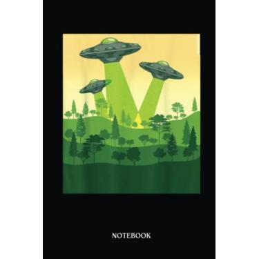 Imagem de Alien Notebook: Landscape Alien Abduction Ufo Sci Fi Extraterrestrial Ufo | Alien Journal, Lined Journal Ufo, Ufo Journal, Lined Journal Alien, Size 6 X 9", 120 Pages.