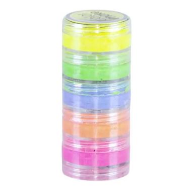 Imagem de Kit Tinta Blush Cremosa Neon 5 Cores (4G Cada) - Color Make - Festas e
