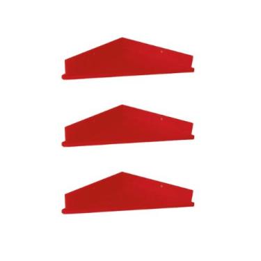 Imagem de Trio prateleiras canto em MDF Kit com 3 prataleiras cantoneira - Eraum