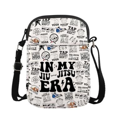 Imagem de Lywjyb Birdgot Bolsa tiracolo esportiva de combate presente de Jiu Jitsu brasileiro presente para amantes de Jiu-Jitsu, Jiu Era Cr