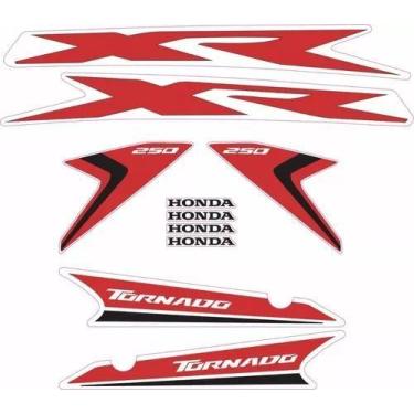 Imagem de Protetor Adesivo Kit Moto Xr 250 Tornado 2018 Honda Vermelho - Resitan