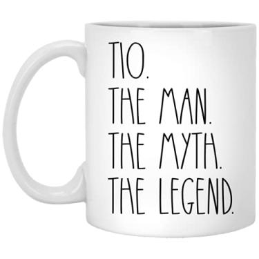 Imagem de OwingsDesignsPerfect Caneca de café Tio The Man The Myth The Legend - Estilo Tio Rae Dunn - Inspirado em Rae Dunn - Happy Birthday Tio - Melhor caneca de café Tio - Caneca de Dia dos Pais para Tio 325