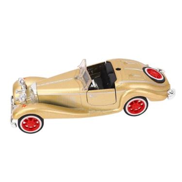 Imagem de 1:32 Modelo de Carro Conversível, Brinquedo de Liga Vintage para Crianças Com Detalhes Impecáveis ​​para Colecionadores e Entusiastas (GOLD)
