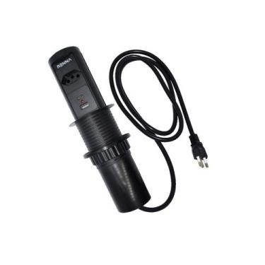 Imagem de Torre Tomada Automática Embutir Retrátil 1 Tomada + 2 Usb - Geral