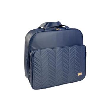 Imagem de Mala Materndiade Saída de Bebê Grande Clean Unisex - Merver, MARINHO
