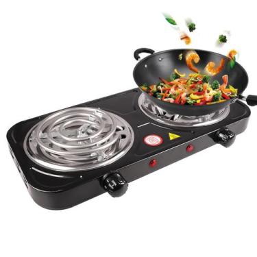 Imagem de Queimador elétrico de bancada Timoau Double Burner 2000W Induction