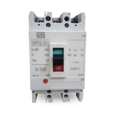 Imagem de Disjuntor 50A Caixa Moldada Weg DWP 63L Tripolar