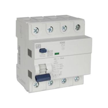Imagem de Interruptor 25A 30mA DR Diferencial Residual Weg Tetrapolar