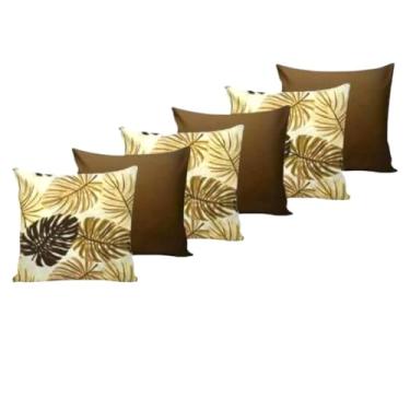 Imagem de ALMOFADAS CHEIAS PARA SALA QUARTO OU SOFÁ ALMOFADAS COM ENCHIMENTOS 45X45CM (COSTEA AVELÃcTABACO)