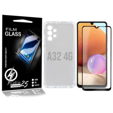 Imagem de Pelicula Vidro 3D + Capa Anti SHOCK Galaxy A32 4G A325 - Cell In Power