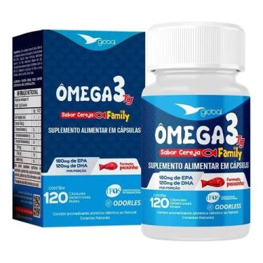 Imagem de Ômega 3 TG Family Sabor Cereja 18 EPA 12 DHA  120 Cápsulas - Global Su