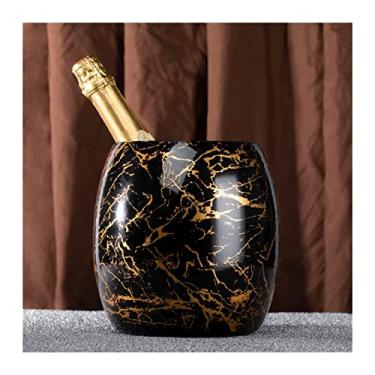 Imagem de Balde de gelo para festas balde de gelo de aço inoxidável balde de vinho de metal para barril de concha de ovo balde de gelo perfeito para vinho, champanhe ou garrafas de cerveja recipiente de gelo