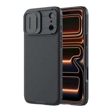 Imagem de Nillkin Capa para iPhone 17 Pro Max com capa deslizante para câmera, ajuste fino, proteção à prova de choque, proteção de privacidade, capa para celular iPhone 17 Pro Max protetor de lente de câmera