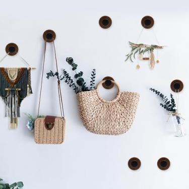 Imagem de DJAPWPX Gancho de toalha com ventosa, 8 peças, sem perfuração, montado na parede, gancho para roupas, fácil instalação, porta-chaves, para entrada, guarda-roupa, cozinha