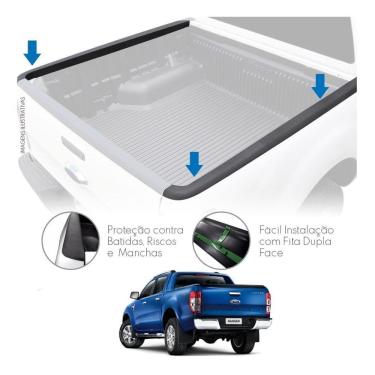 Imagem de Protetor Borda Lateral Ford Ranger Cab Dupla 2013 Em Diante