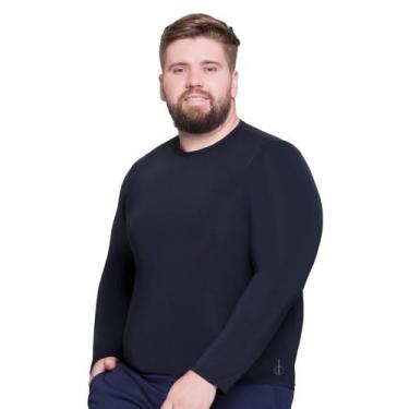Imagem de Camiseta Plus Size Manga Longa Masculina Com Proteção UV Selene, X3, P