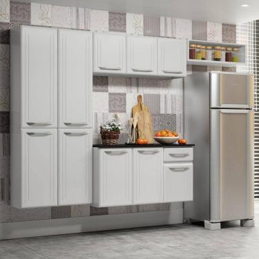 Imagem de Cozinha Compacta Smart 10 Portas 1 Gaveta Suspensa Branco - Telasul