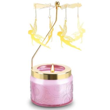 Imagem de Creme de baunilha rotativo Candle Quelife com aroma rosa - Auelife