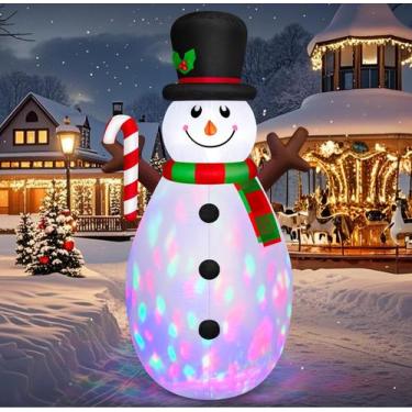 Imagem de Boneco de neve inflável de Natal Danxilu 150cm com luzes LED