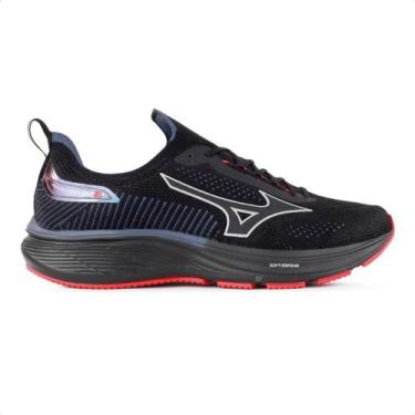 Imagem de Tênis Mizuno Cool Ride 3 Masculino, 41, Preto, Vermelho