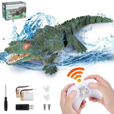 Imagem de Crocodilo de controle remoto RC Boat GearRoot para crianças de 6 anos 