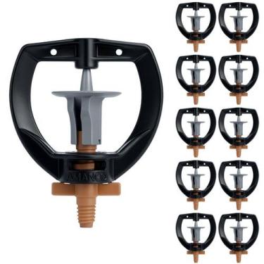 Imagem de Kit 10 Microaspersores Bailarina MF2 76 LPH Horta Jardim  Irrigação Un