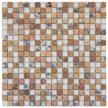 Imagem de Pastilha de Vidro e Marmore de 31cm X 31cm Rende Glass Mosaic