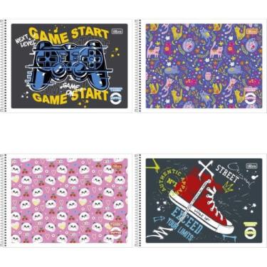 Imagem de Caderno de Desenho Universitário Pepper 40 Folhas Espiral Capa Flexíve