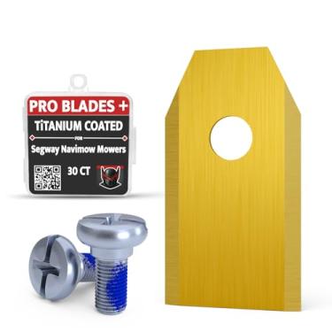 Imagem de Lâminas Pro + Lâminas de reposição para cortador robótico (revestidas de titânio) para Segway Navimow: Pacote com 30