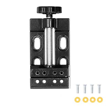 Imagem de Mini broca prensa braçadeira nogueira torno mesa plana bancada jóias artesanato escultura cama ferramenta liga de alumínio preto prata amarelo