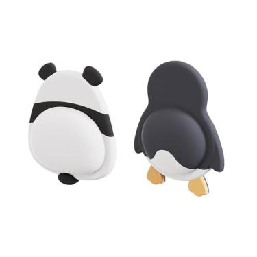 Imagem de Adesivo de parede de borracha macia à prova de choque para porta de geladeira (branco)