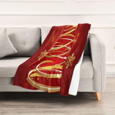 Imagem de Wassud Cobertores e mantas de Natal 152 x 228 cm Cobertor de árvore de Natal sonhador para sofá, cobertor quente de lã de pelúcia aconchegante para cama, sofá, cadeira, decoração de casa