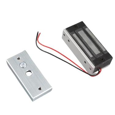 Imagem de Trava Eletromagnética DC12V 60KG Magnética Elétrica para Porta com Energia Ligada Super Tensão Circuito Absorvedor de Surto Integrado Alumínio Ligação