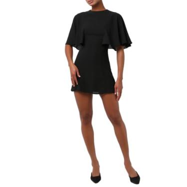 Imagem de Lulus Vestido feminino Taylor mini capa, Preto, P