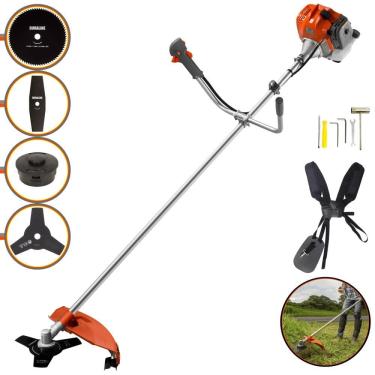 Imagem de Roçadeira Multifunções Tekna RL430ACNTK Motor 2 Tempos 43cc 9.000rpm 1,7HP de Potência Com Carretel e Faca 3 Pontas + Faca 2 Pontas + Faca 80 Dentes