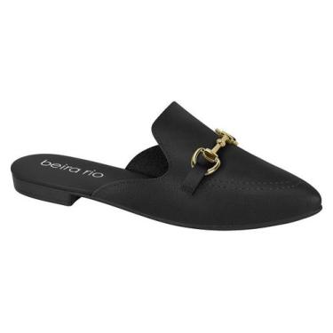 Imagem de Mule Feminino Beira Rio Bico Fino Leve - Vizzano, Preto, 36