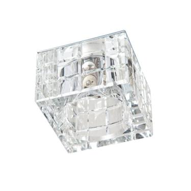 Imagem de Spot Cristal K9 Embutir Quadrado 7Cm Quarto Banheiro Ac974