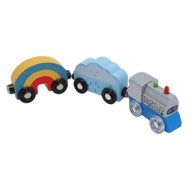 Imagem de Cryfokt Conjunto de Trem Meteorológico de Madeira Premium, Artesanato Meticuloso, Brinquedo de Trem Divertido para Crianças, Material de Madeira de Faia