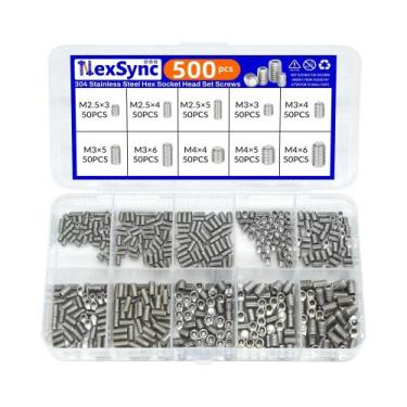 Imagem de Conjunto De Parafusos Allen Hexagonais Pretos 500pcs M2.5 M3 M4 Aço In