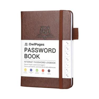 Imagem de Caderno De Senhas De Tamanho Pocket Com Capa Dura E Abas Alfabéticas, 