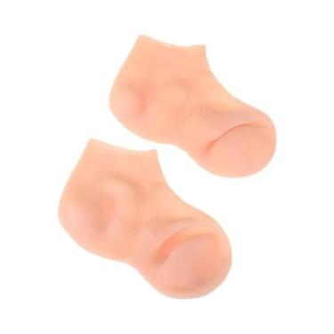 Imagem de Peúgas do cuidado de pé do rachamento do silicone anti, gel hidratando