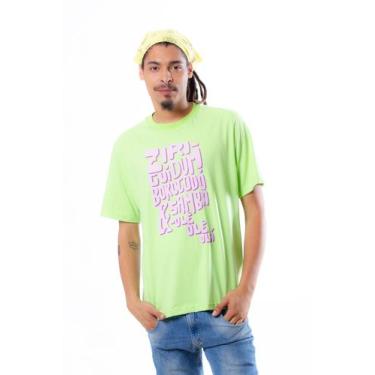 Imagem de Camiseta Masculina Ziriguidum, GG, Verde limão