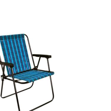 Imagem de Cadeira de Praia Xadrez Aço Lazer Retro Camping(Xadrez Branco)