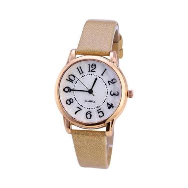 Imagem de Relógio Digital De Pulso Com Pulseira De Couro Fosco Para Mulheres, Re