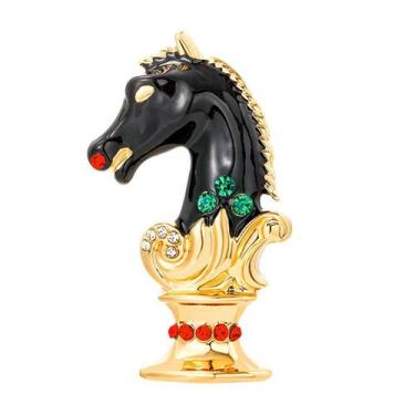 Imagem de Alfinetes de broche vintage Chess Knight Horse Head Lapel Alloy - yiwe